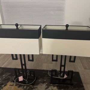 Black and White Geometric Table Lamps